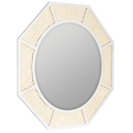 Handmade Cane Round Mirror