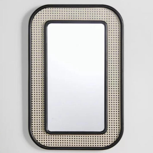 HandCrafted Modern Cane Mirror