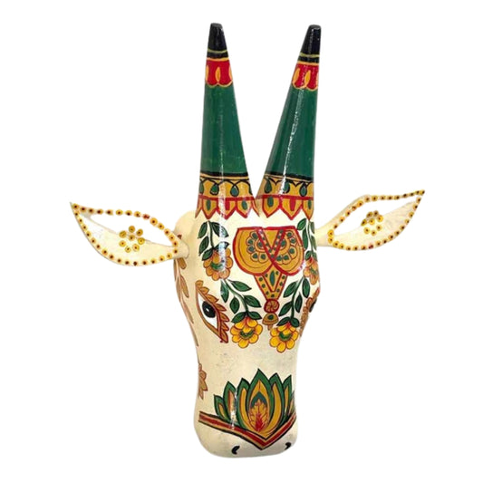 Hand Painted Cow Face Wall Decor