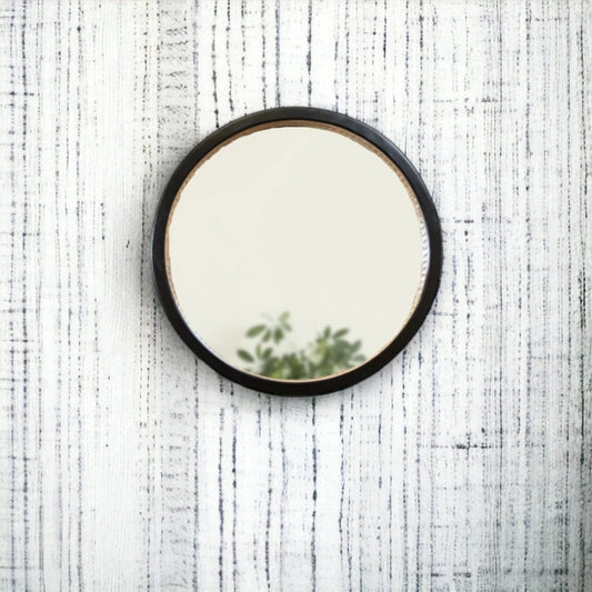 Handmade Cane Round Mirror