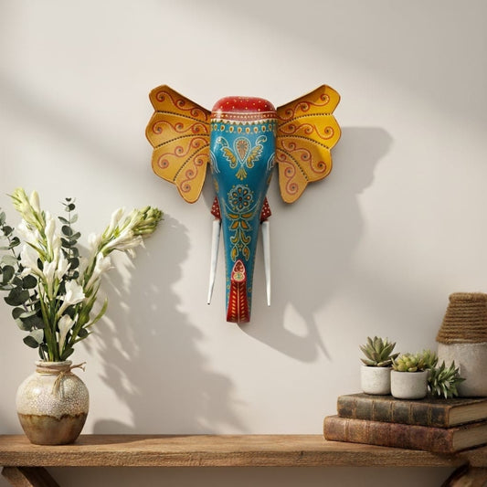 Handpainted Elephant Wall Decor
