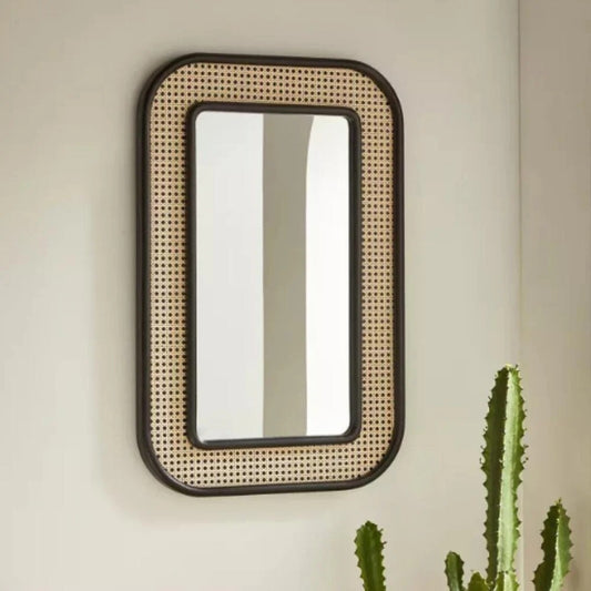 HandCrafted Modern Cane Mirror