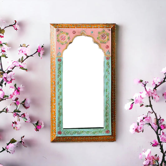 Handpainted Pink Mirror