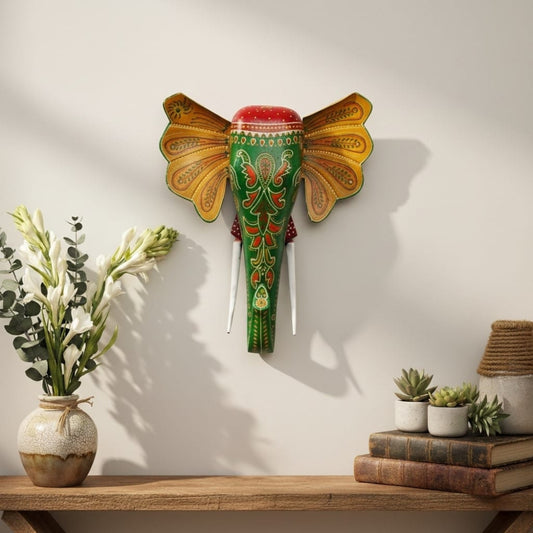 Handpainted Elephant Wall Decor