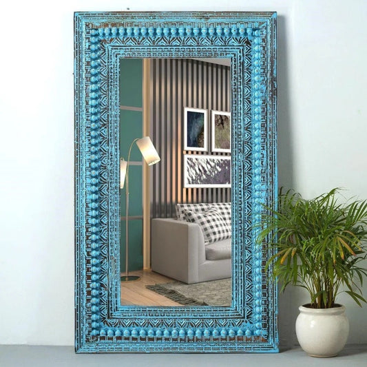 Hand Curved Modern Wooden Mirror