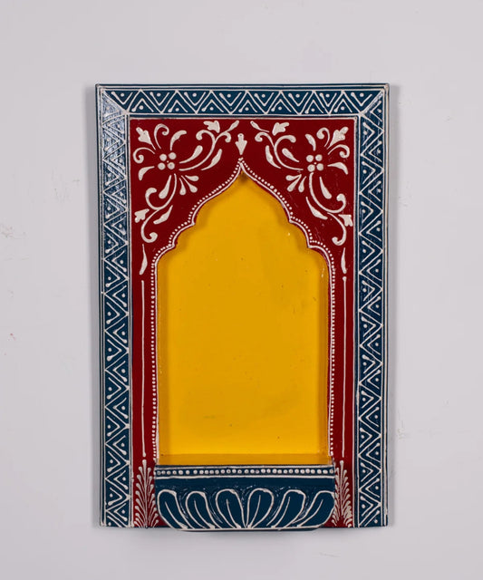 Wooden Hand Painted Wall Frame Yellow