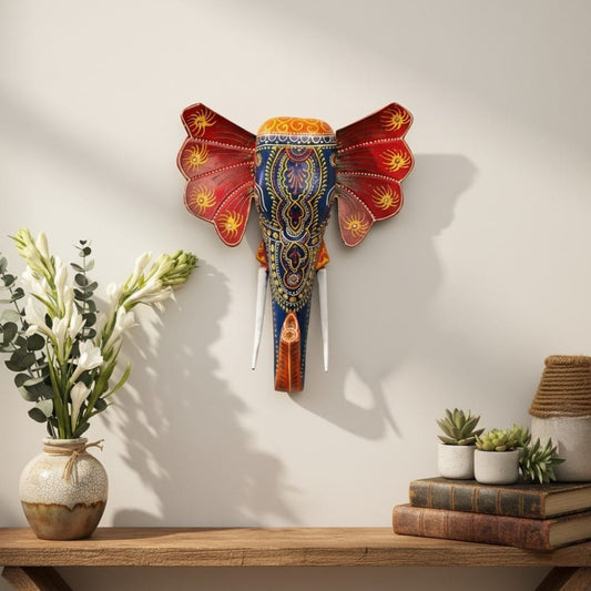 Handpainted Elephant Wall Decor