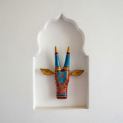Hand Painted Cow Face Wall Decor
