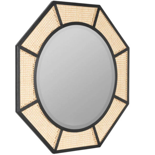 Handmade Cane Round Mirror