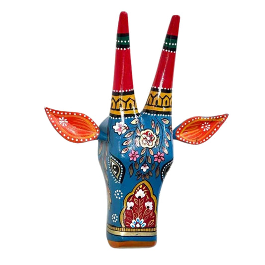 Hand Painted Cow Face Wall Decor