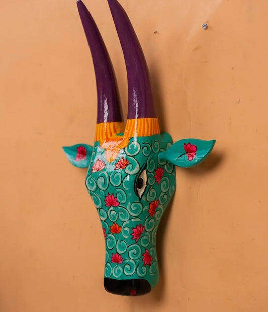 Hand Painted Cow Head