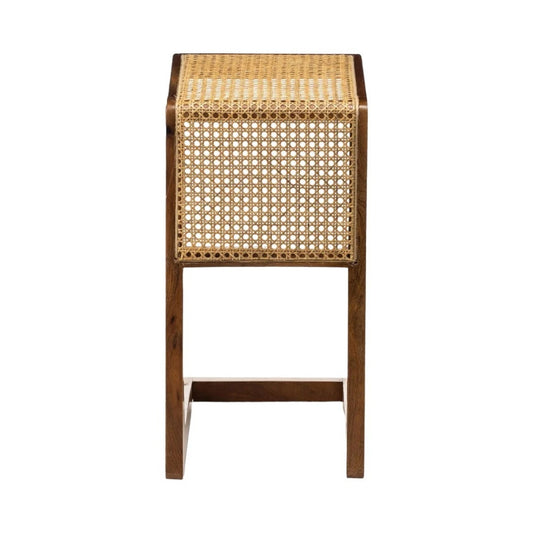 Handcrafted Wooden Cane Side Table