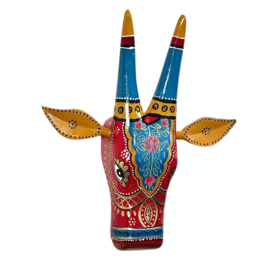 Hand Painted Cow Face Wall Decor