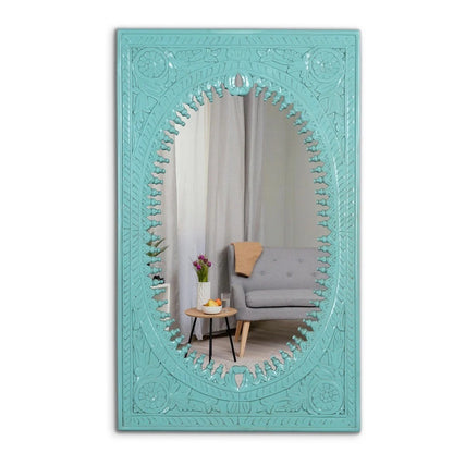 Hand Curved Modern Wooden Mirror
