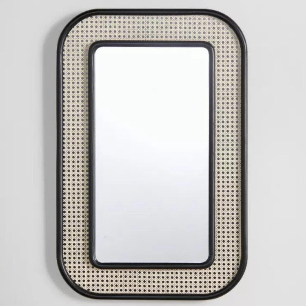 HandCrafted Modern Cane Mirror