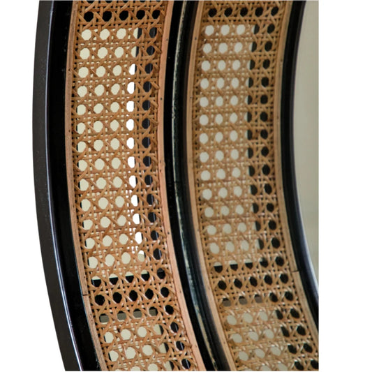 Handmade Cane Round Mirror