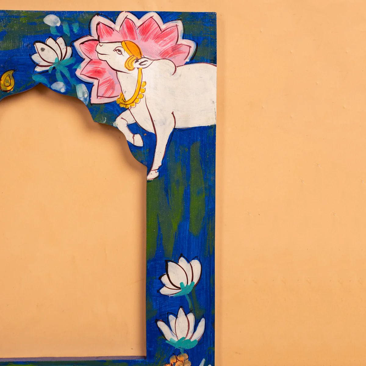 Wooden Hand Painted Photo Frame Blue