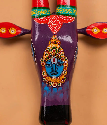 Hand Painted Cow Head red