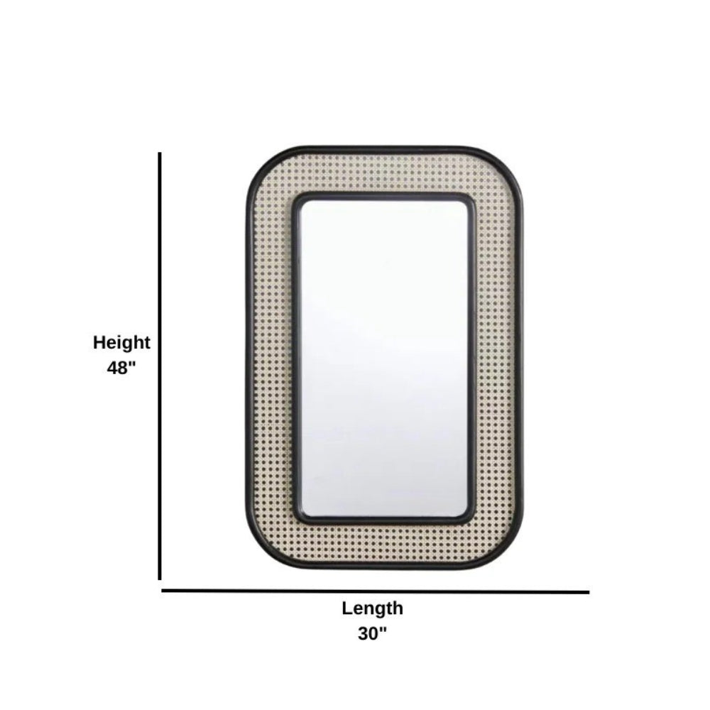 HandCrafted Modern Cane Mirror