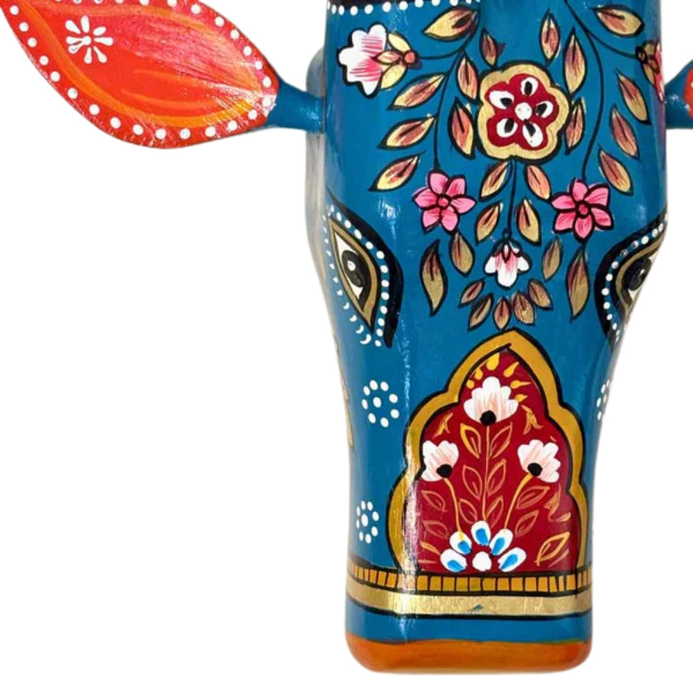 Hand Painted Cow Face Wall Decor