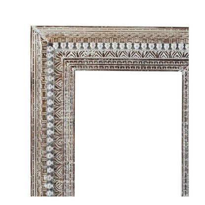 Hand Curved Antique Wooden Mirror