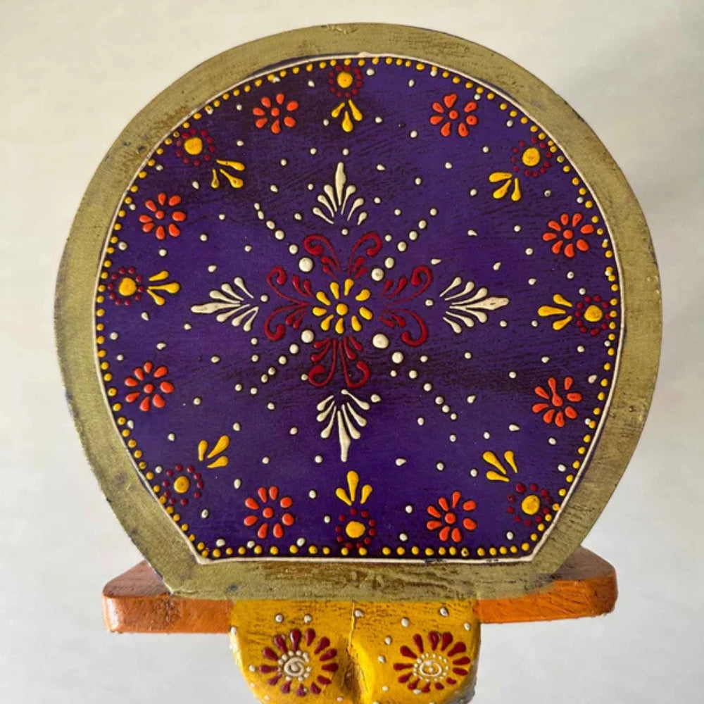 Handpainted Wooden Elephant Stool