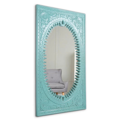 Hand Curved Modern Wooden Mirror