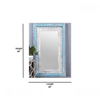 Hand Curved Antique Wooden Mirror