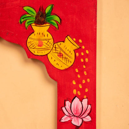 Wooden Hand Painted Photo Frame Red