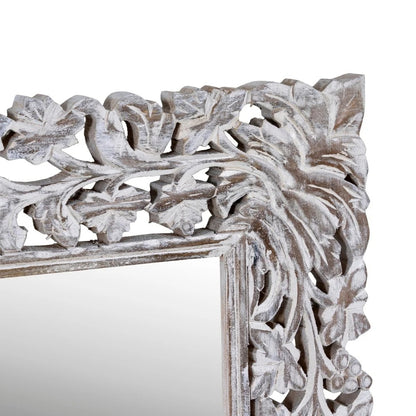 Hand Curved Antique Wooden Mirror