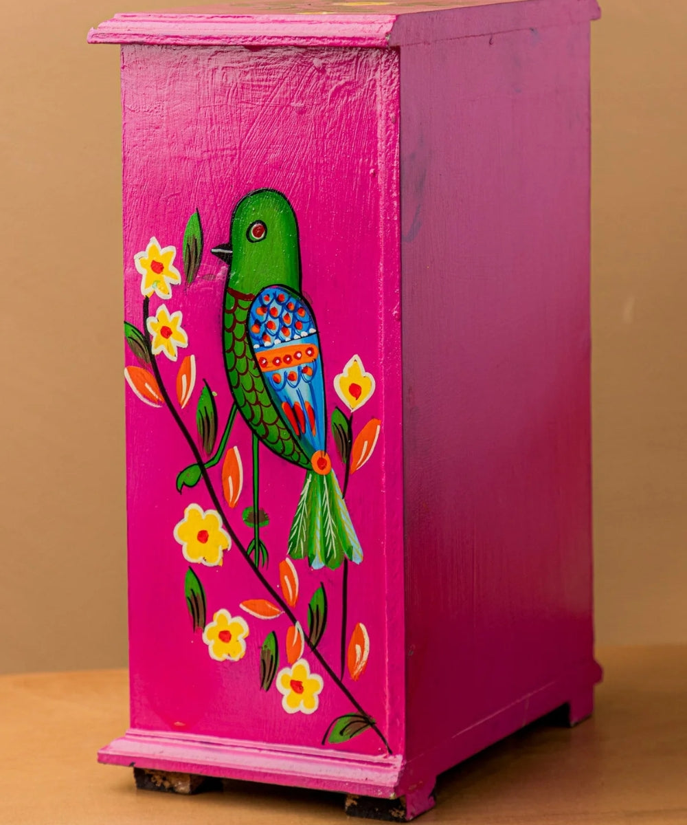 Hand Painted Wooden  3 Drawer Bedside Table