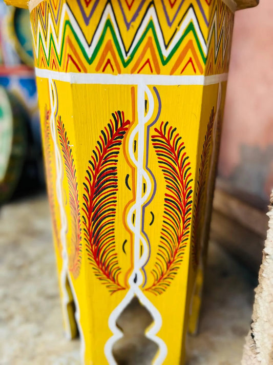 Handmade Moroccan Side Table – Hand-Painted with Traditional Art