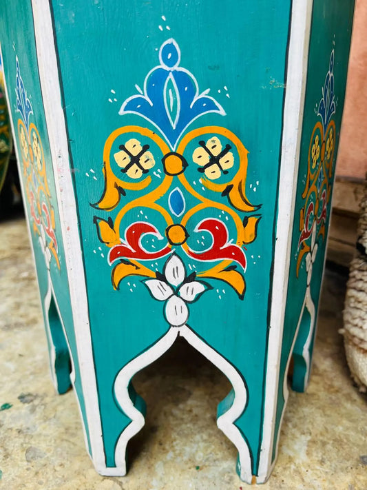 Hand-Painted Moroccan Side Table