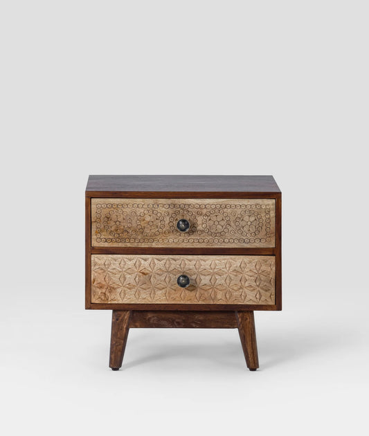Flora Handcarved Bedside