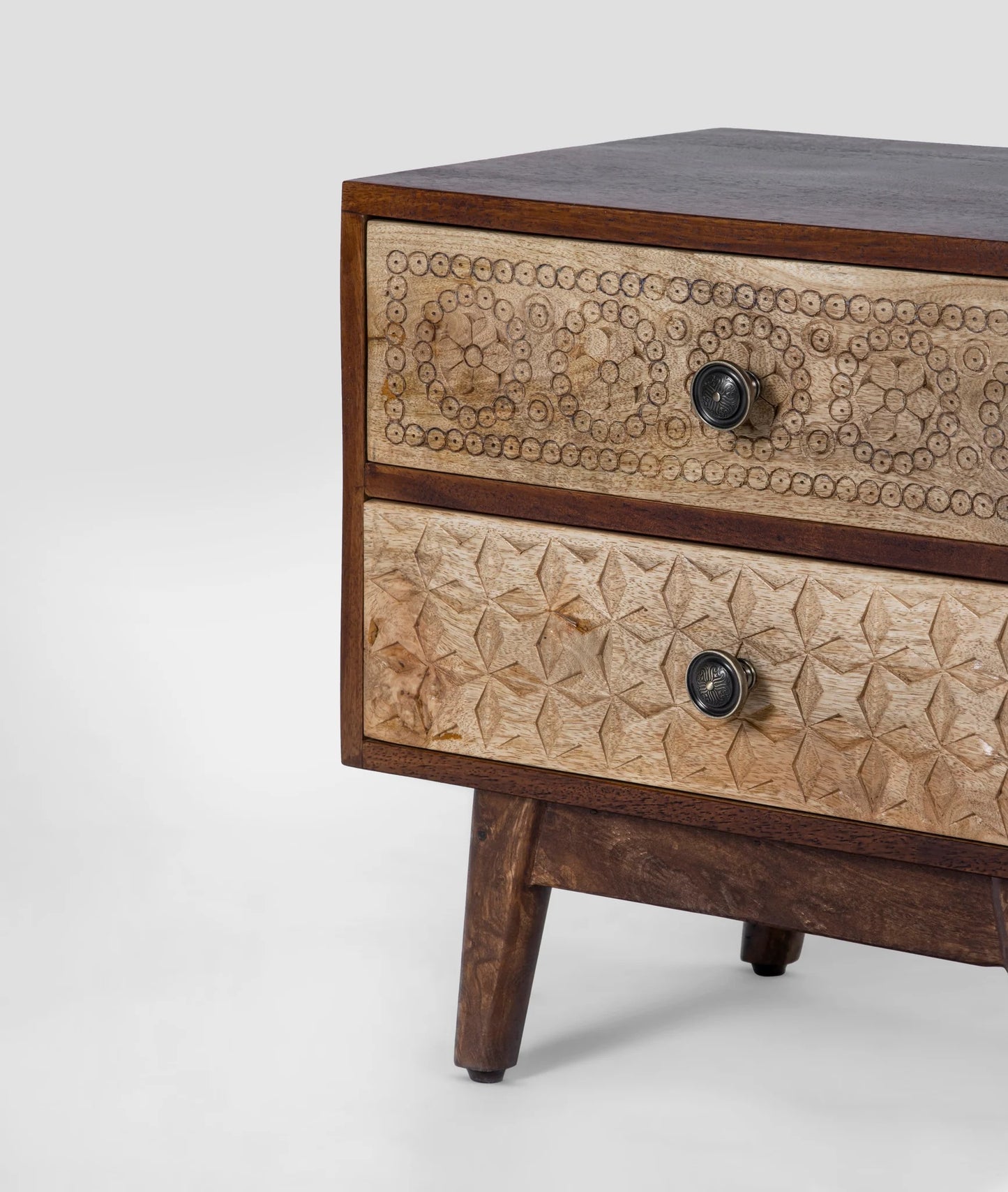 Flora Handcarved Bedside